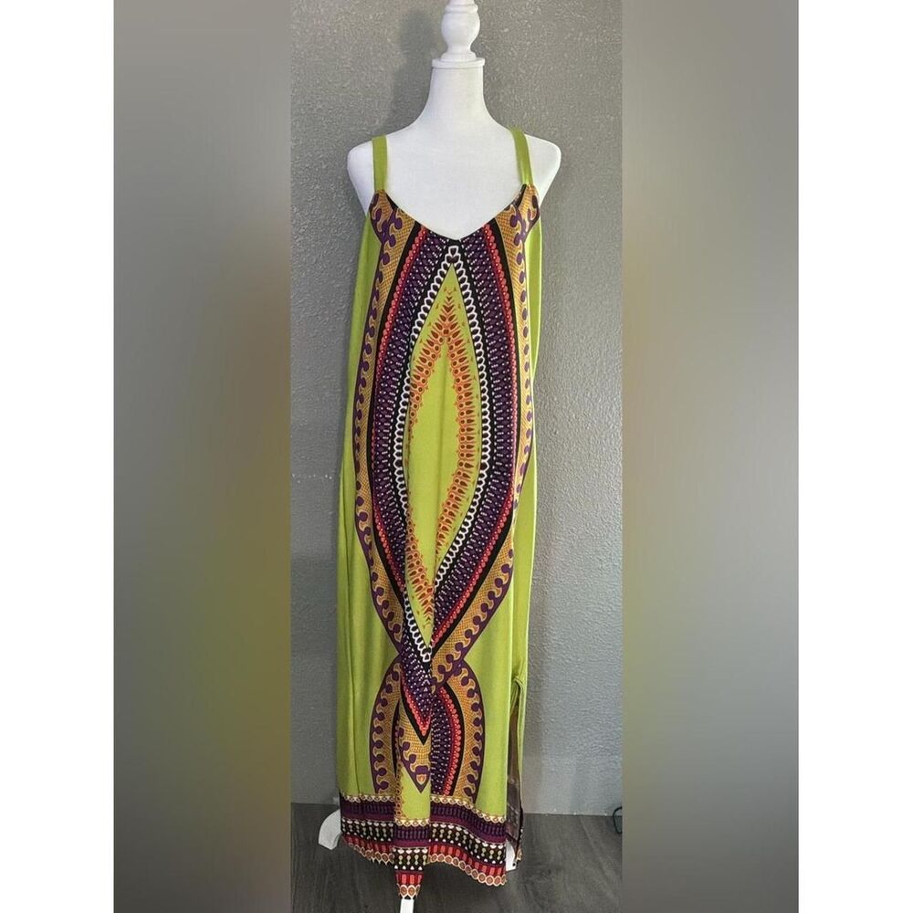 Ashley-stewart Women's Green and Purple Dress